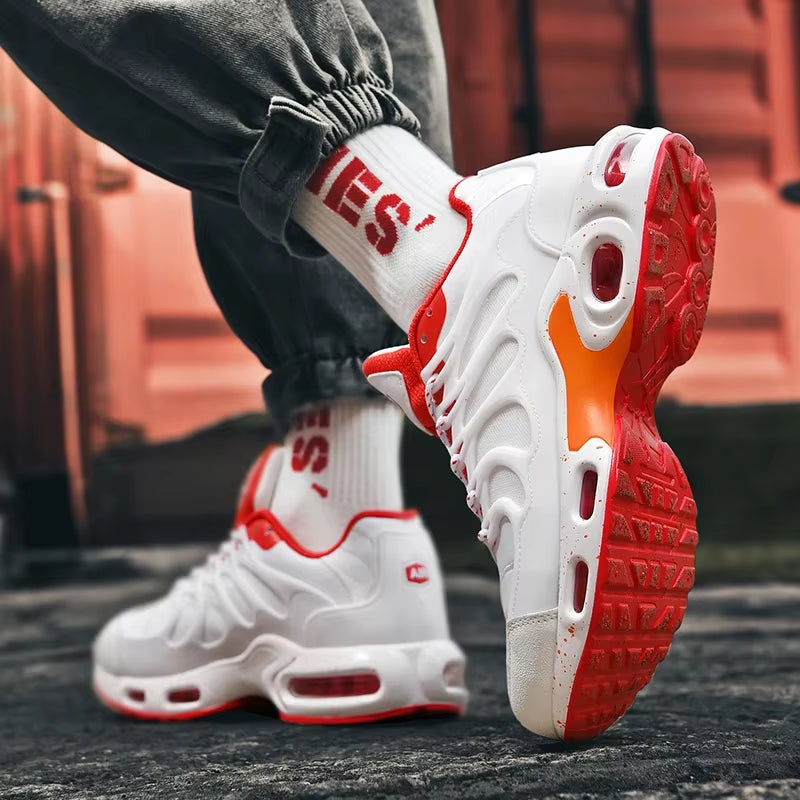 New Men'S Air Cushion Running Shoes Designer Footwear Luxury Shoes Male Fitness Jogging Sneakers Basketball Antiskid Mens Tennis